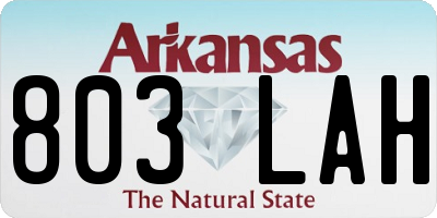 AR license plate 803LAH