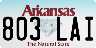 AR license plate 803LAI