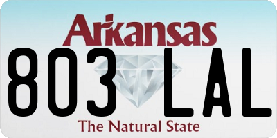 AR license plate 803LAL
