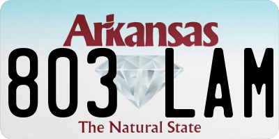 AR license plate 803LAM