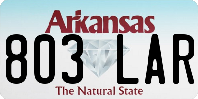 AR license plate 803LAR