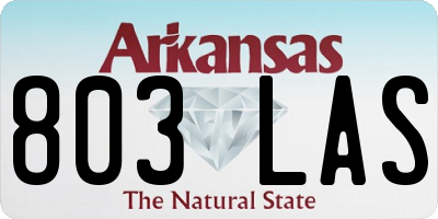 AR license plate 803LAS