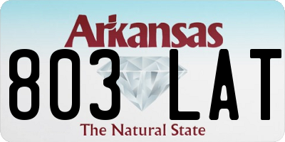 AR license plate 803LAT