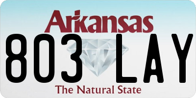 AR license plate 803LAY