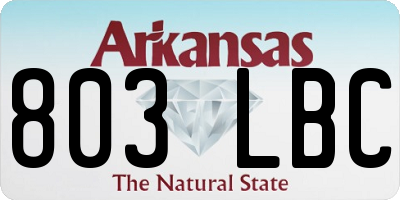 AR license plate 803LBC