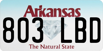 AR license plate 803LBD