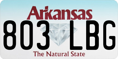 AR license plate 803LBG