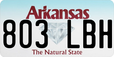 AR license plate 803LBH
