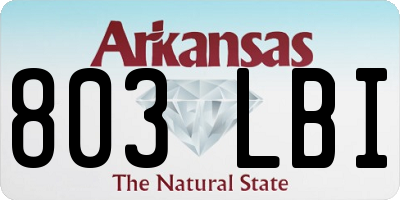 AR license plate 803LBI