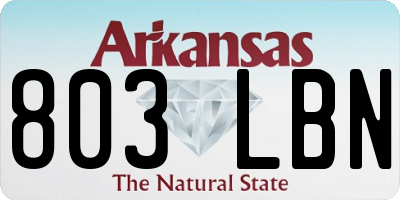 AR license plate 803LBN