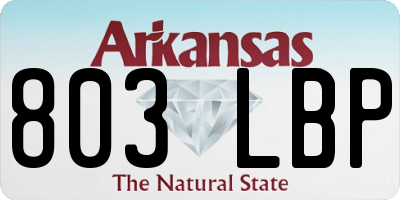 AR license plate 803LBP