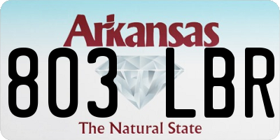 AR license plate 803LBR