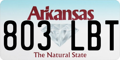 AR license plate 803LBT