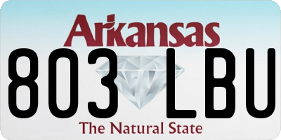 AR license plate 803LBU
