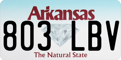 AR license plate 803LBV