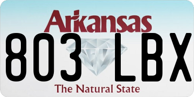 AR license plate 803LBX