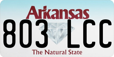 AR license plate 803LCC