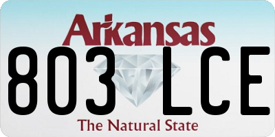 AR license plate 803LCE