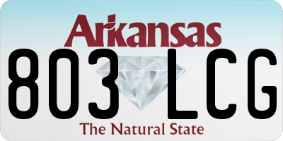 AR license plate 803LCG