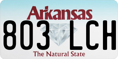 AR license plate 803LCH