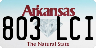 AR license plate 803LCI