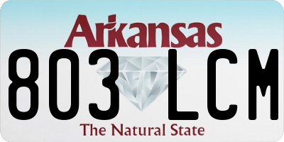 AR license plate 803LCM