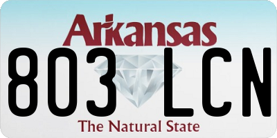 AR license plate 803LCN