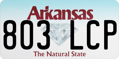 AR license plate 803LCP