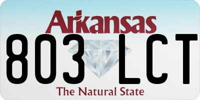 AR license plate 803LCT