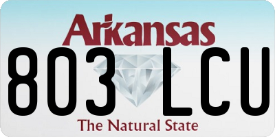 AR license plate 803LCU