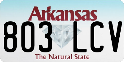 AR license plate 803LCV