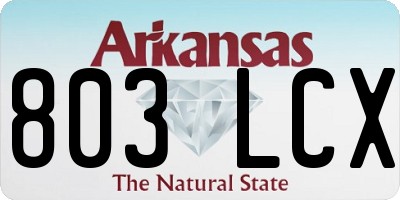 AR license plate 803LCX
