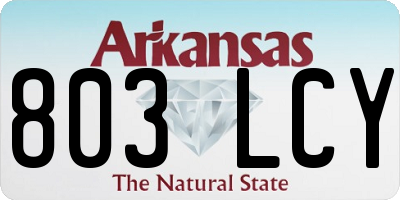 AR license plate 803LCY
