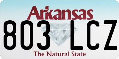 AR license plate 803LCZ