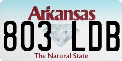 AR license plate 803LDB