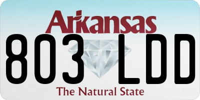 AR license plate 803LDD