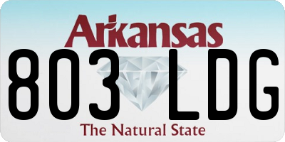 AR license plate 803LDG