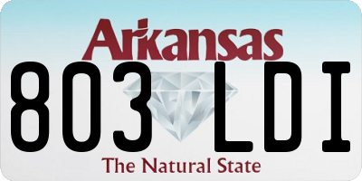 AR license plate 803LDI
