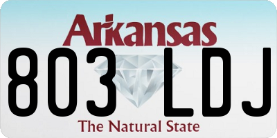 AR license plate 803LDJ