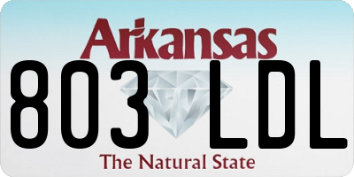 AR license plate 803LDL