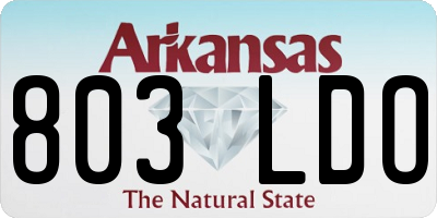 AR license plate 803LDO