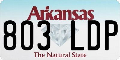 AR license plate 803LDP
