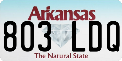 AR license plate 803LDQ