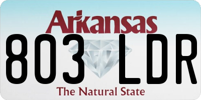 AR license plate 803LDR