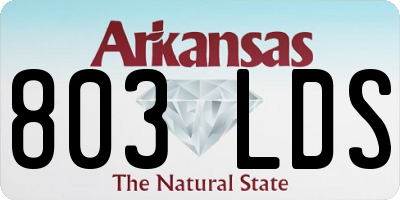 AR license plate 803LDS
