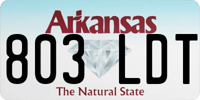 AR license plate 803LDT