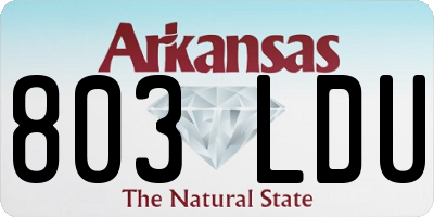 AR license plate 803LDU