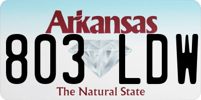 AR license plate 803LDW