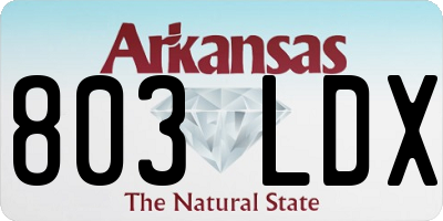 AR license plate 803LDX