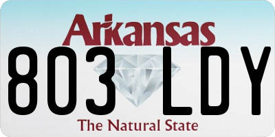 AR license plate 803LDY
